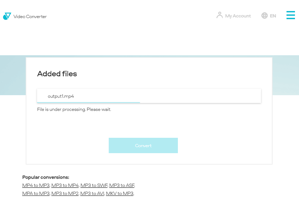 online audio converter interface