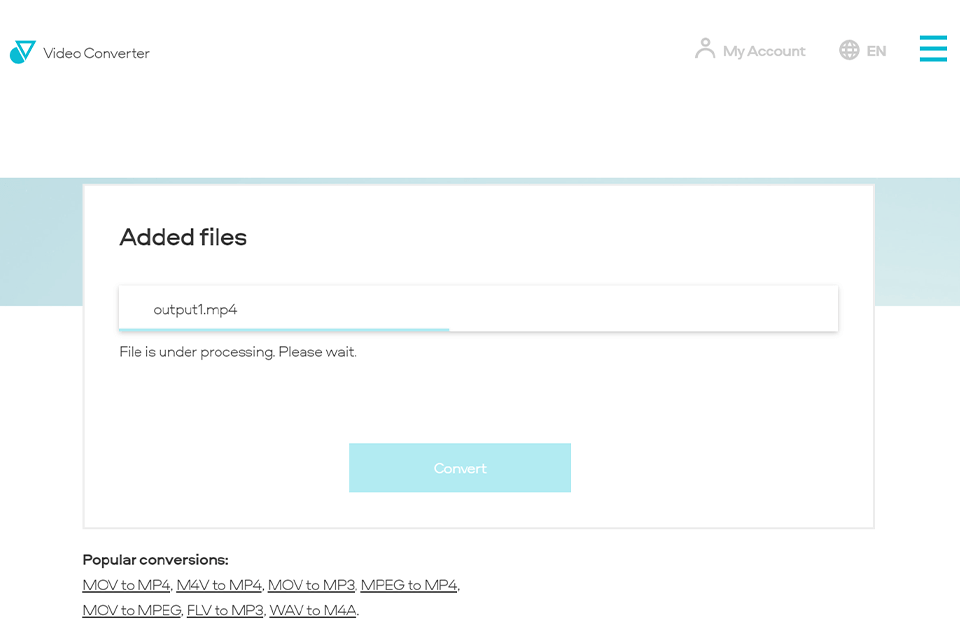 online video converter with no watermark interface