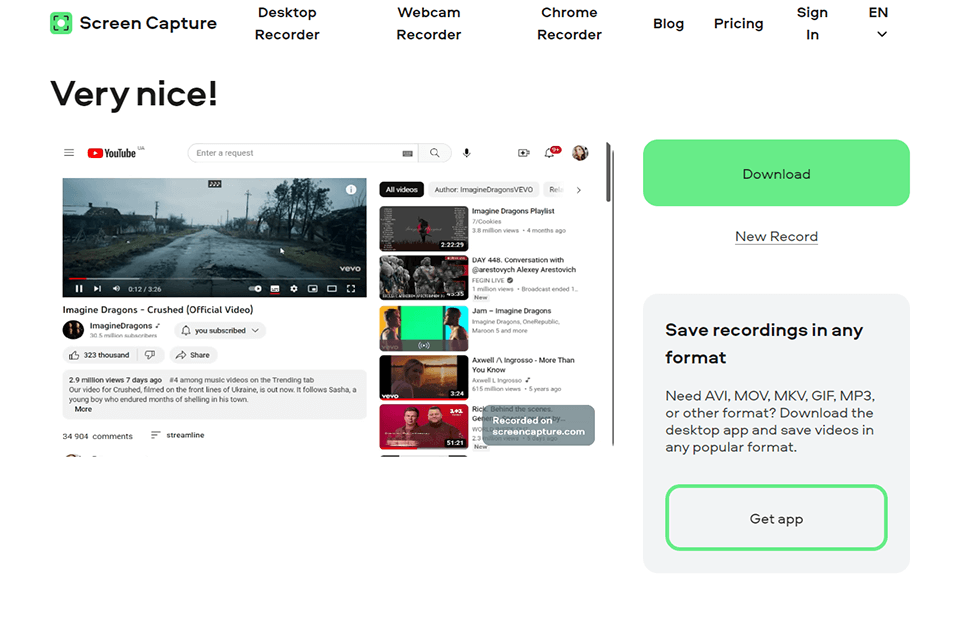 screen capture youtube recording software logo