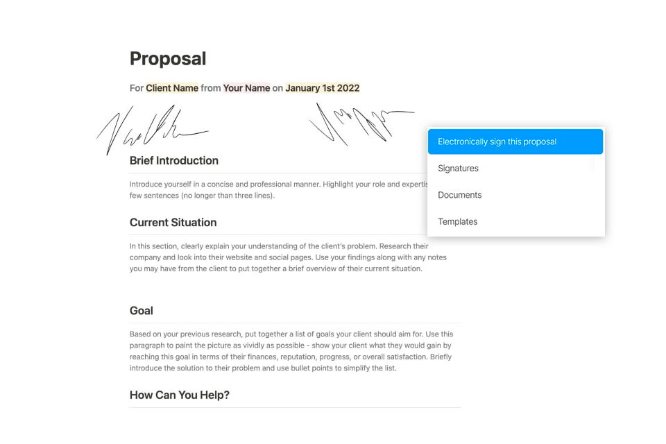 signhouse free esignature software interface