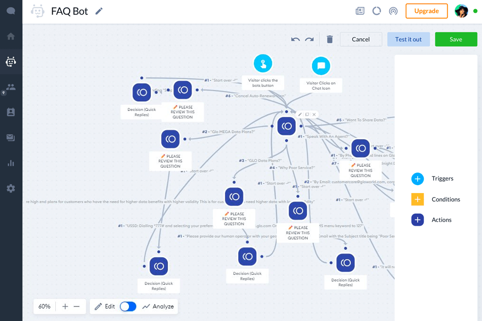 tidio ticketing software interface