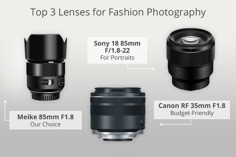 top 3 lenses for fashion photography