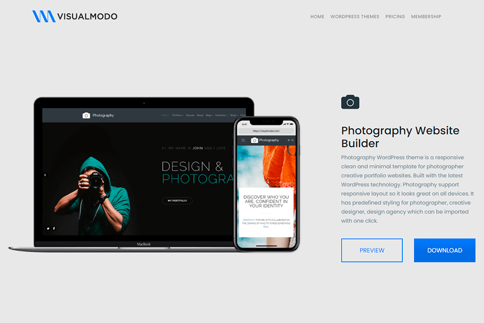 visualmodo wordpress photography themes