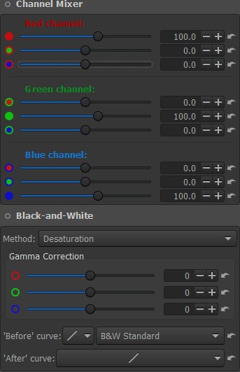 rawtherapee channel mixer