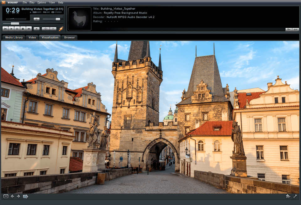 winamp webm player interface