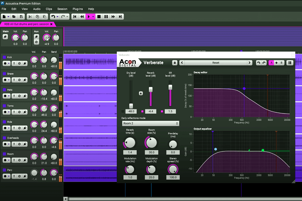 acoustica edm software interface