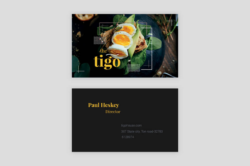 adobe indesign templates business card restaurant
