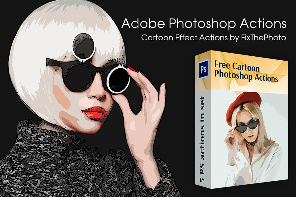 adobe photoshop actions cartoon effect