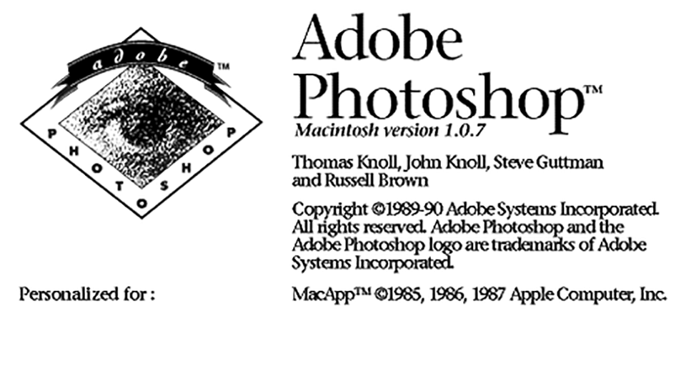 adobe photoshop first version