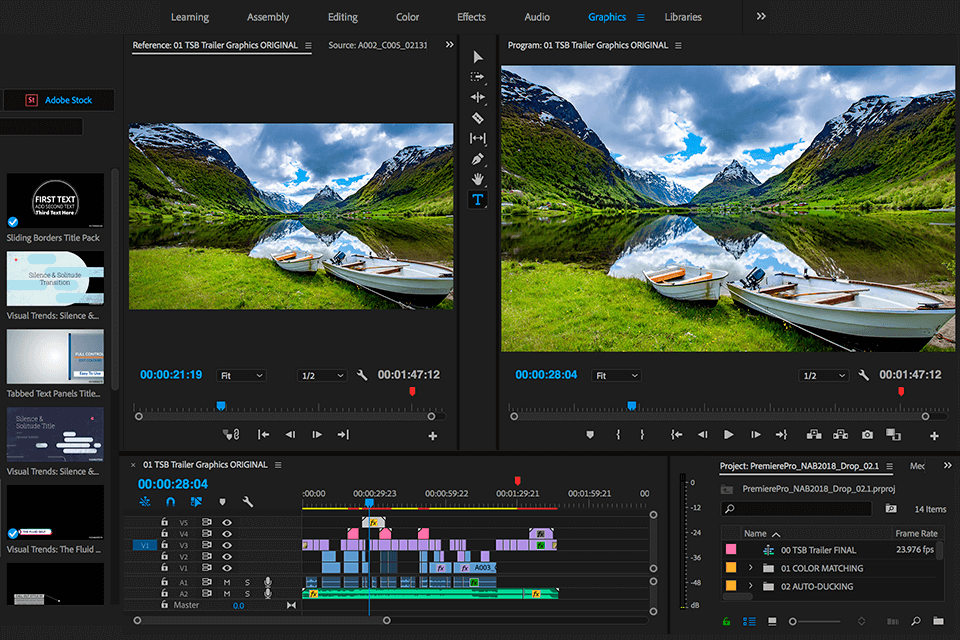برنامج برنامج adobe premiere pro 2018 download interface