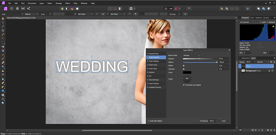 Affinity Photo text tools