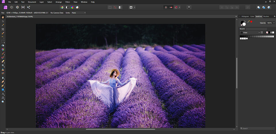 affinity photo interface