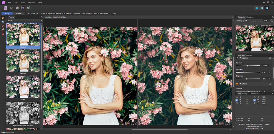 Affinity Photo merge persona