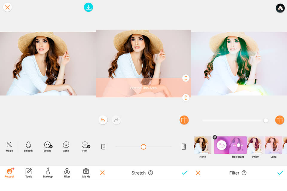 airbrush selfie app screen