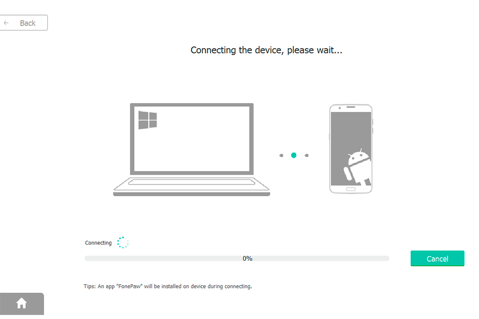 android photo recovery interface