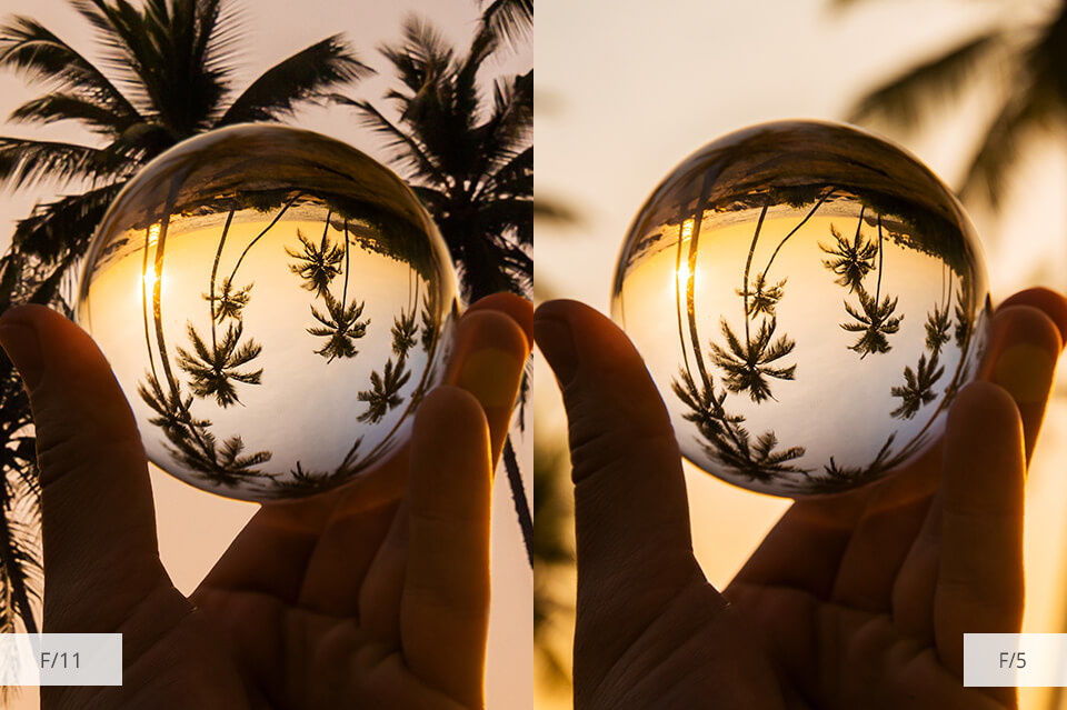 aperture setings for reflection photography