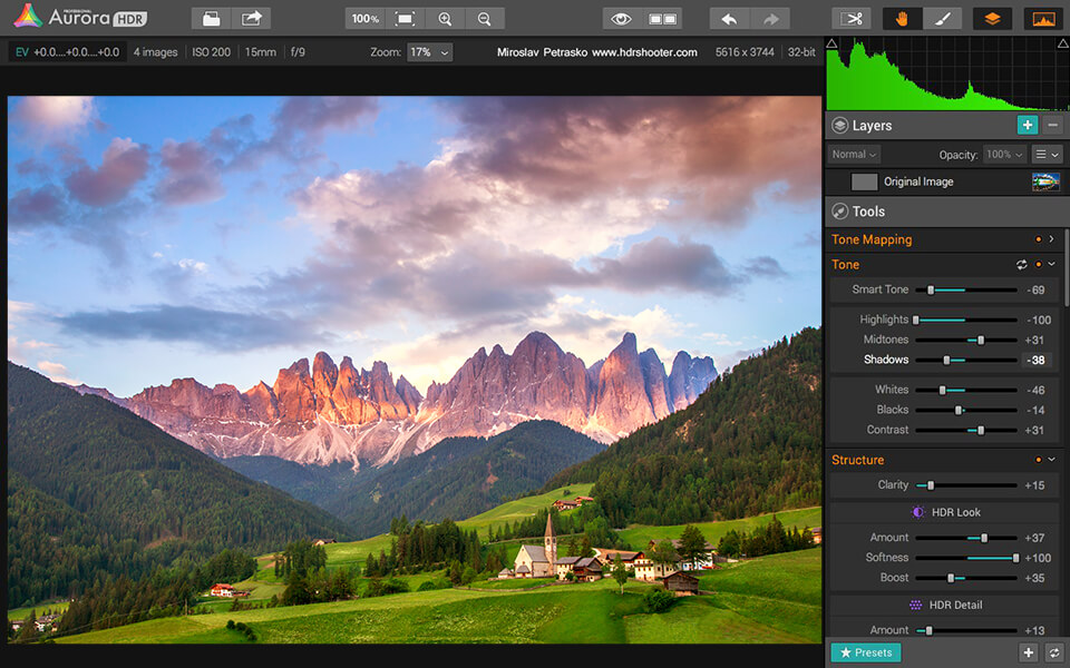 aurora hdr free hdr software interface