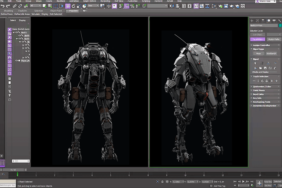 autodesk 3ds max video game animation software interface