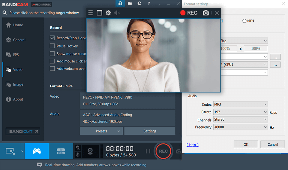 bandicam download interface