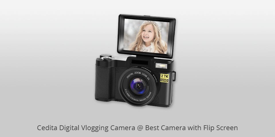 digital camera with flip screen