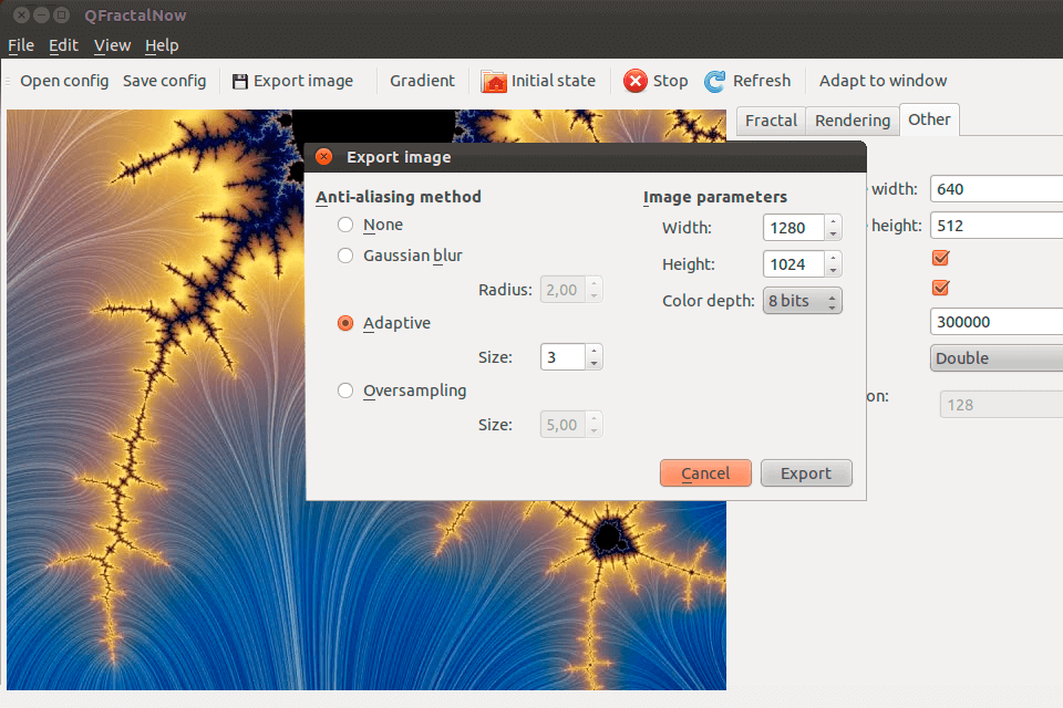 fractalnow fractal generator interface