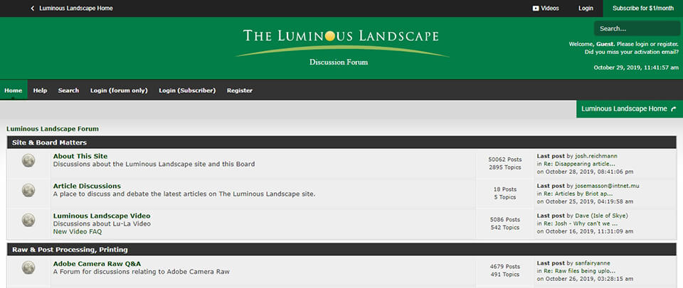 best photography forums Luminous Landscape Forum