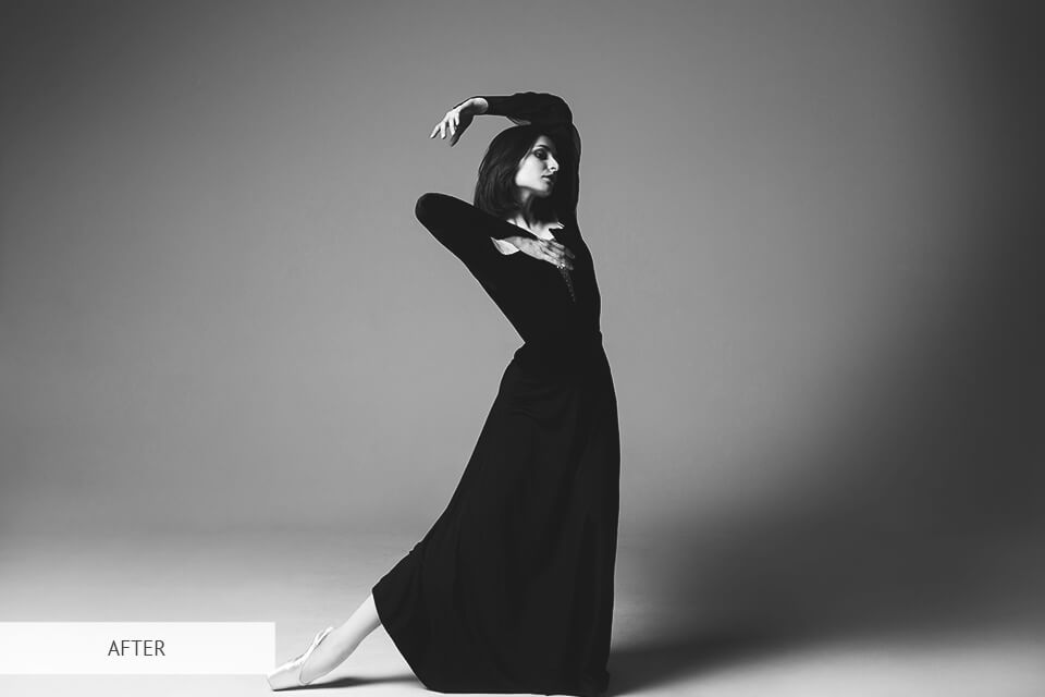 freebie black and white for ballet photography