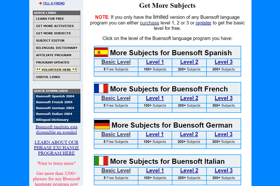 buensoft german best german learning software interface