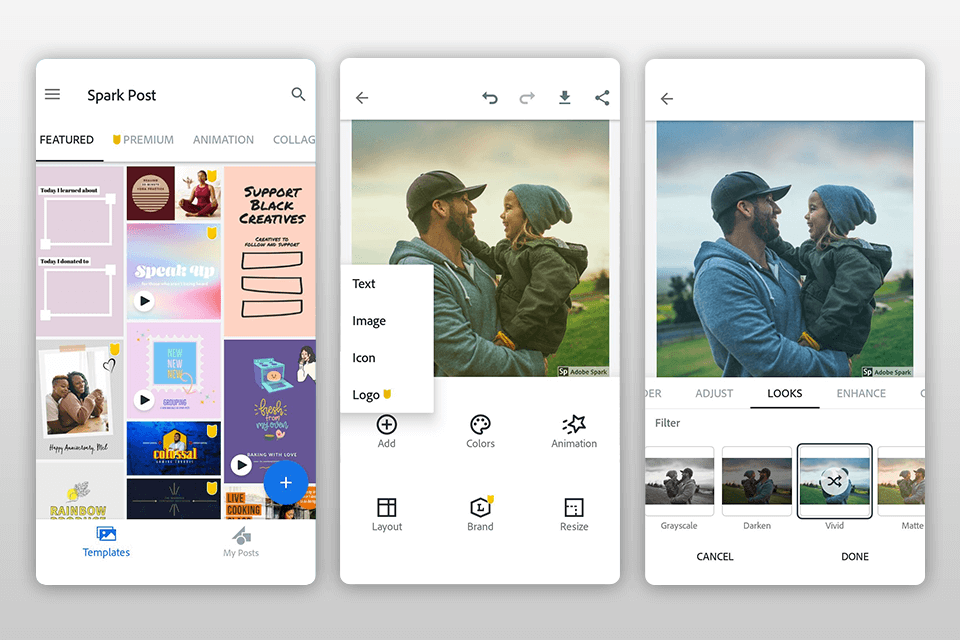 adobe spark spark options ກັບ canva