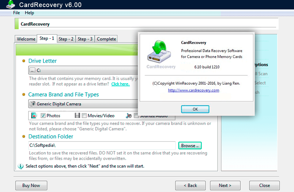 cardrecovery interface sd card recovery software