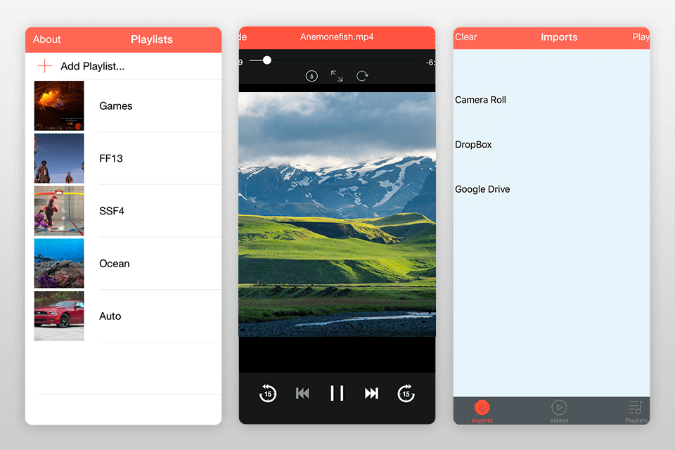cloud video player video downloader app interface
