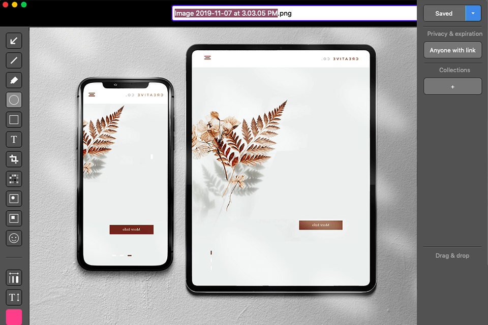 cloudapp snipping tool for mac interface