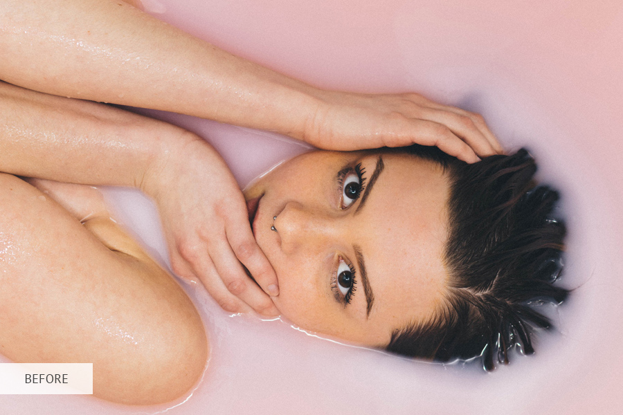 colored milk bath photography