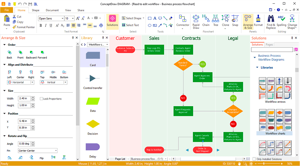 conceptdraw diagram interface