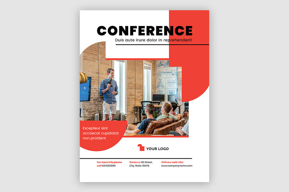 conference free poster mockup
