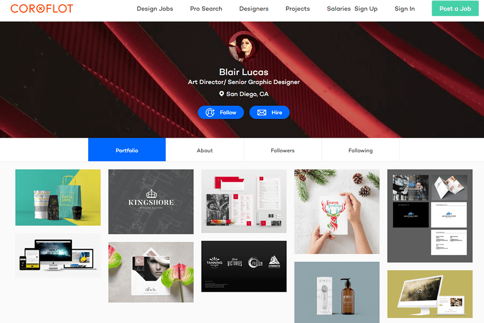 coroflot portfolio service