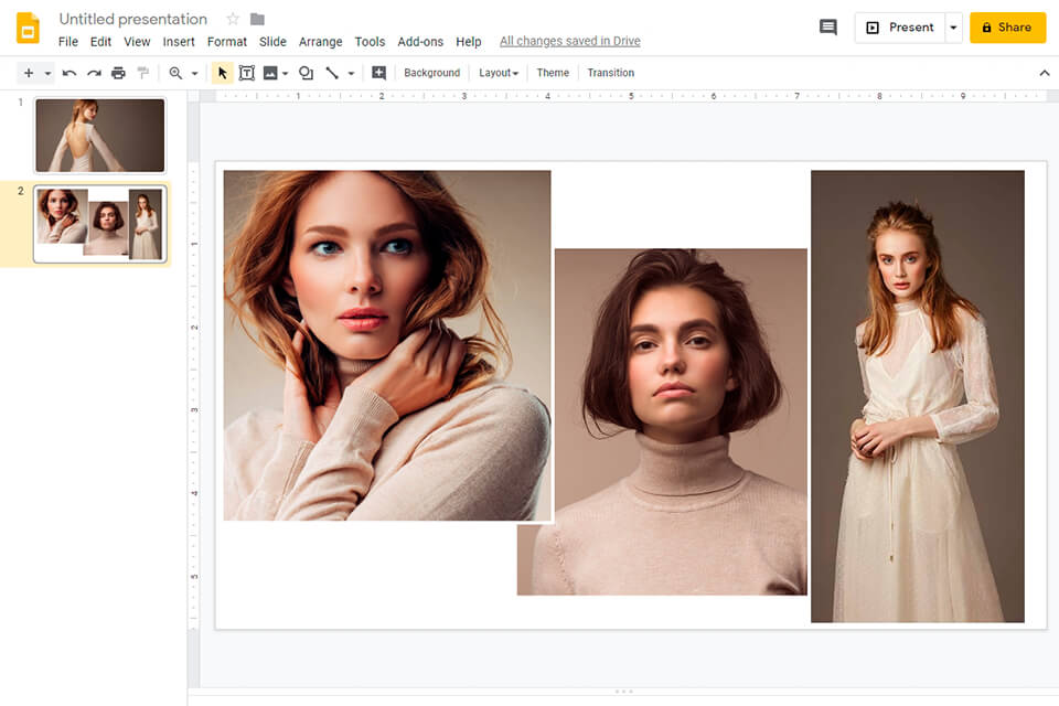 creating a lookbook second page