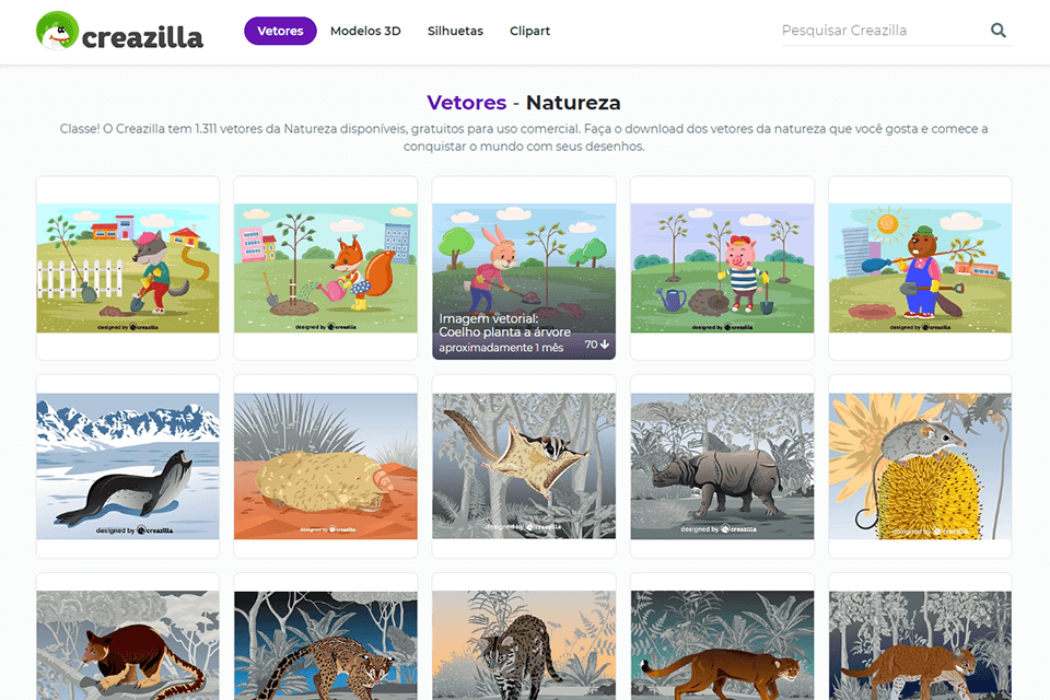 сreazilla melhor interface de sites de vetores gratis