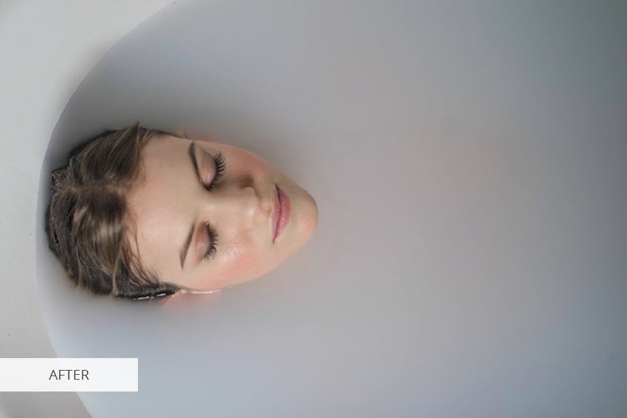 cropping milk bath photos