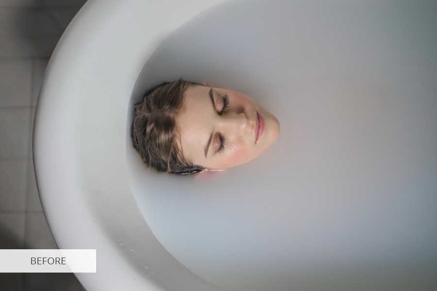 cropping milk bath photos