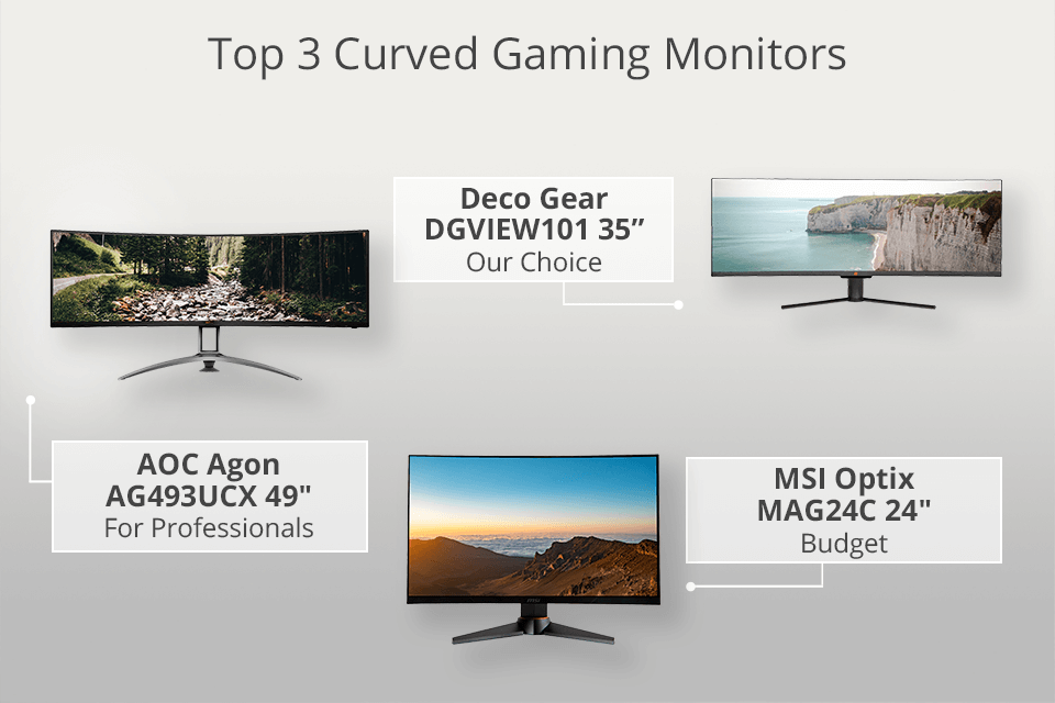 top curved monitors for gaming