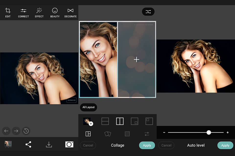 cymera selfie app screen