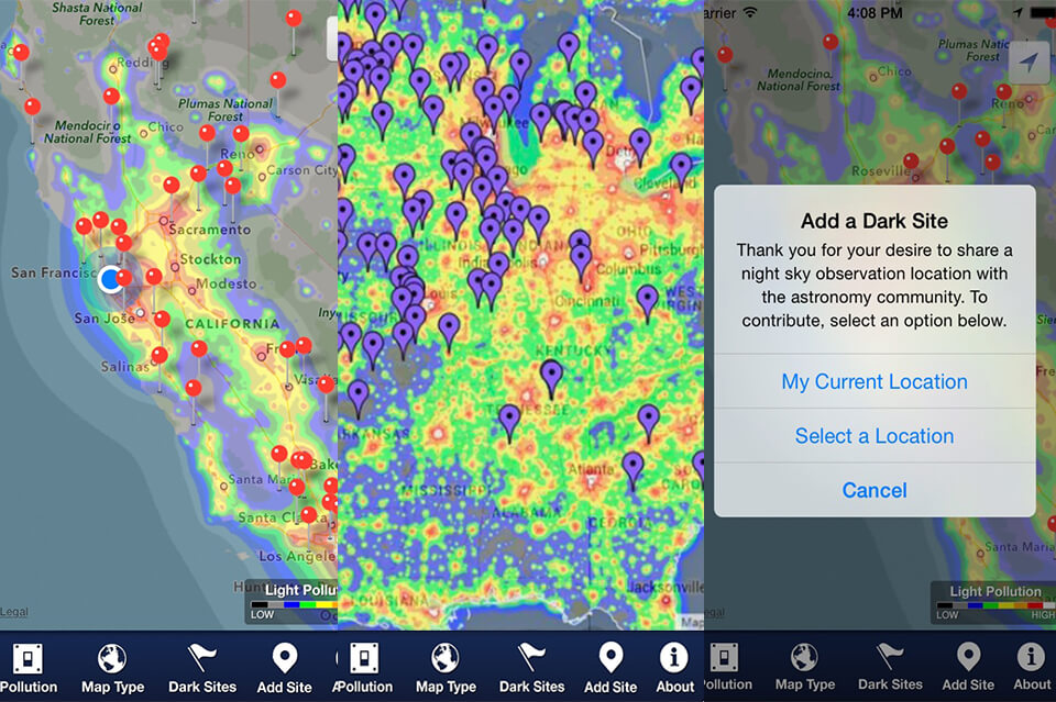 dark sky finder night photography app