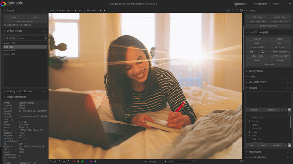darktable best lightroom for linux interface