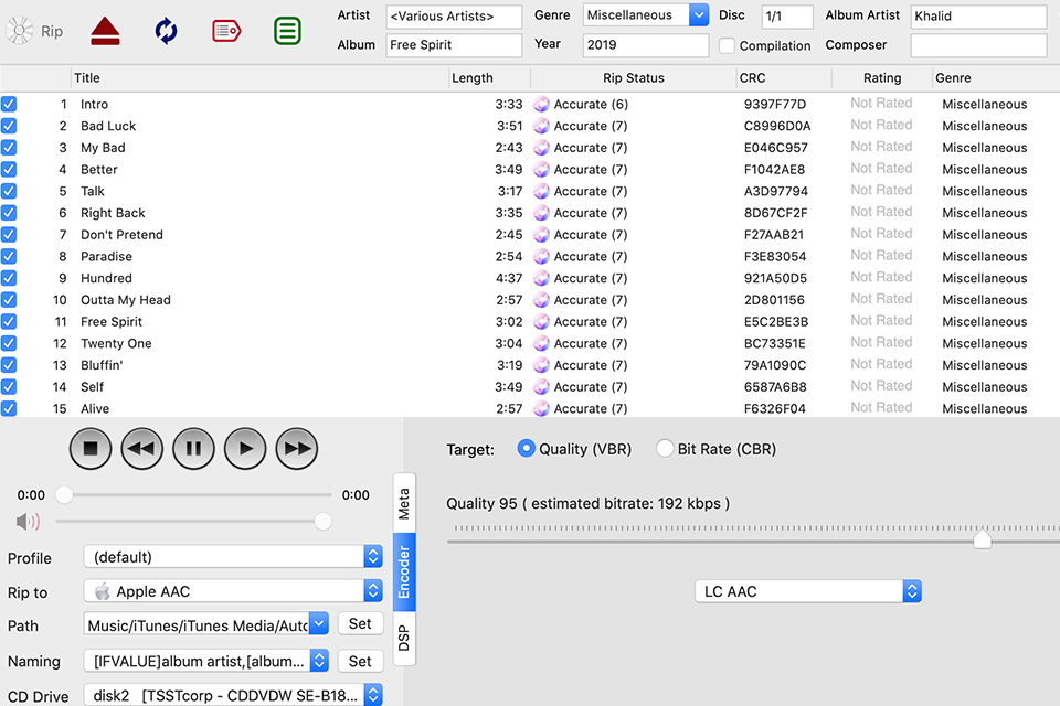 dbpoweramp free cd ripper interface