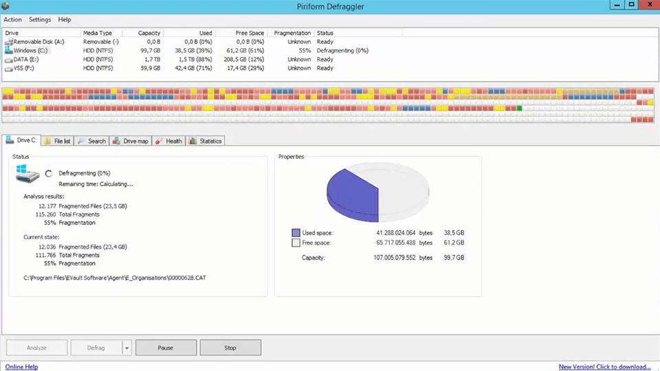 defraggler download interface