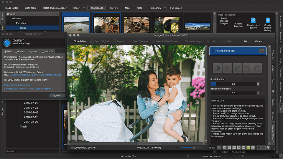 digikam for linux interface