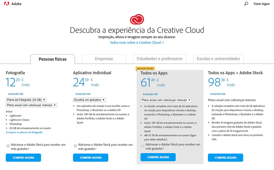 faça o download do lightroom cc