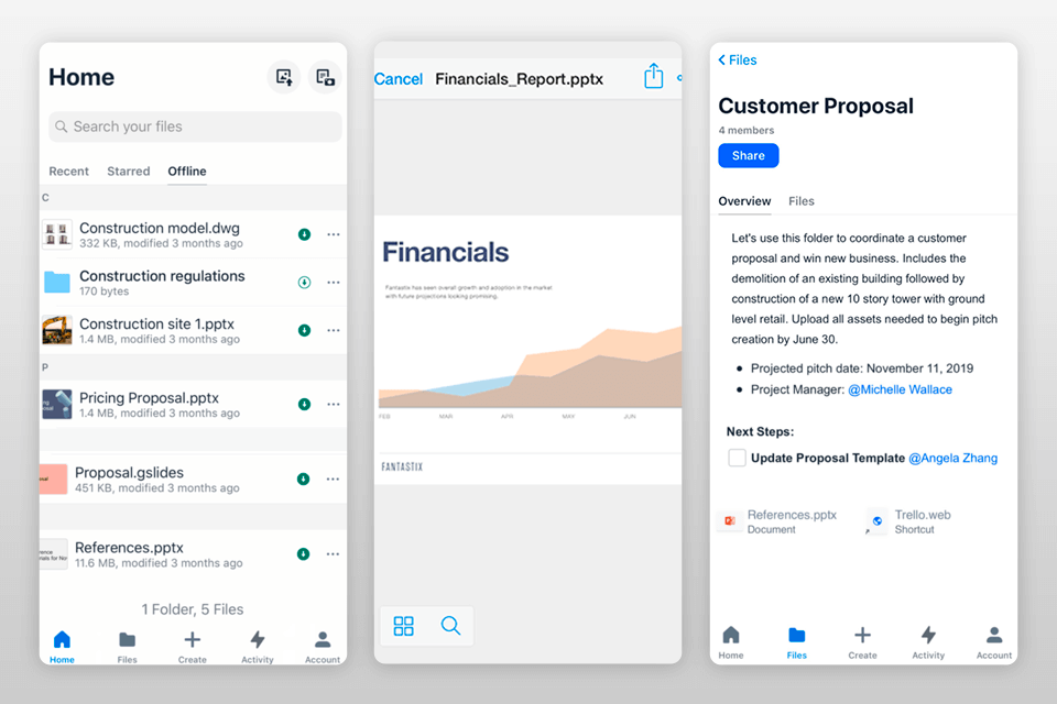dropbox photography business app