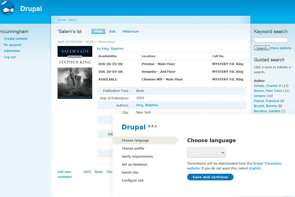 drupal open source ecommerce platform interface